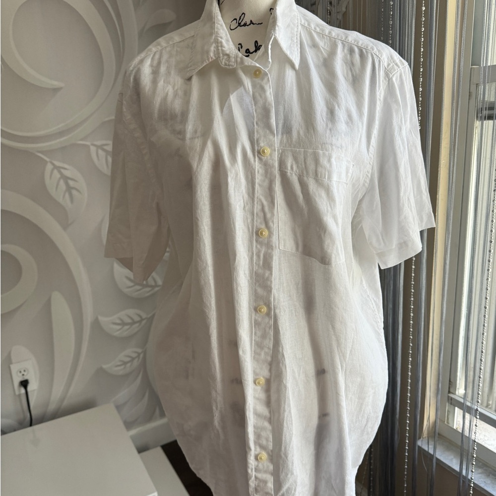 H&M White Casual Button Down Shirt